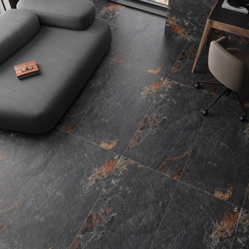 Gresie Stone Rust Nero, 120 x 60 cm, aspect piatră - imagine 2
