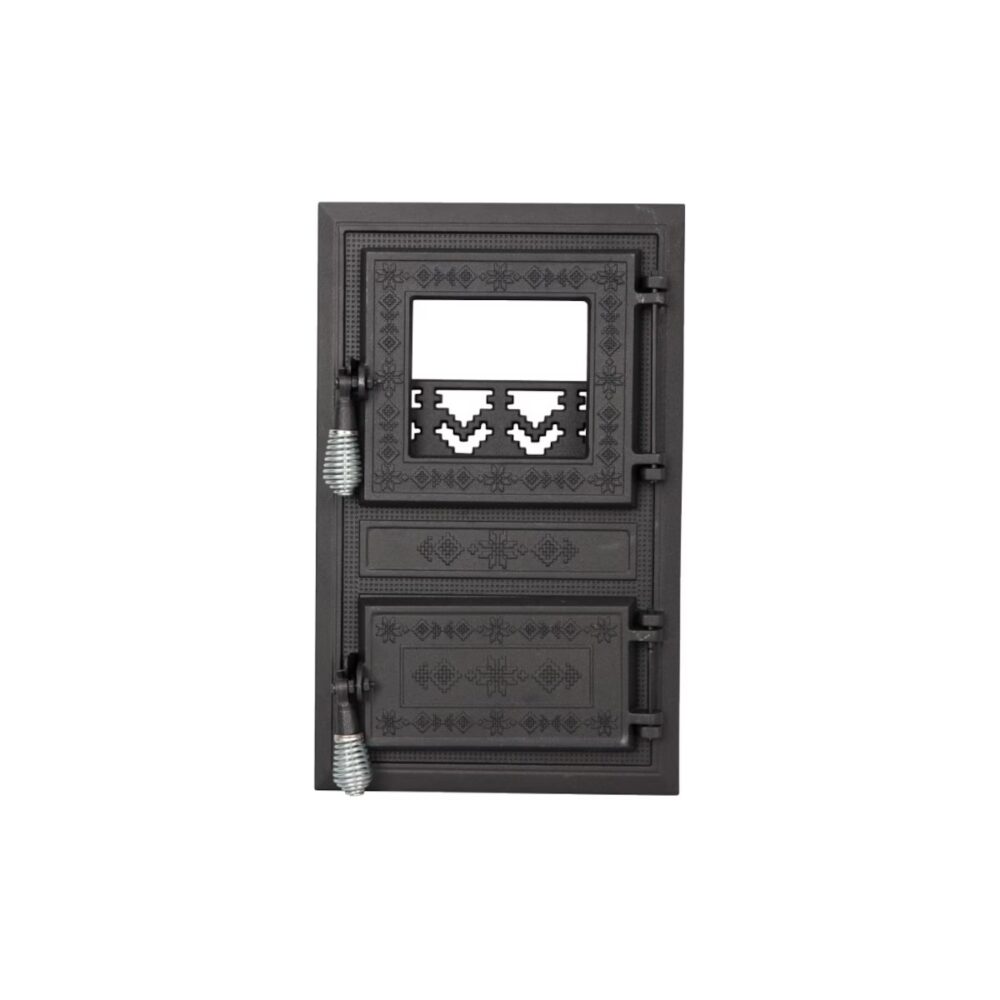 Ușă Sobă Monobloc Evotools HGT679709, din Fontă, cu Sticlă Termorezistentă - imagine 1