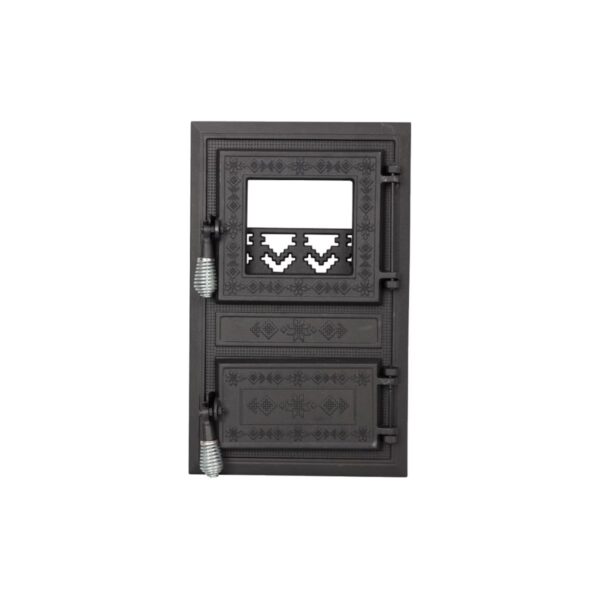 Ușă Sobă Monobloc Evotools HGT679709, din Fontă, cu Sticlă Termorezistentă - imagine 1