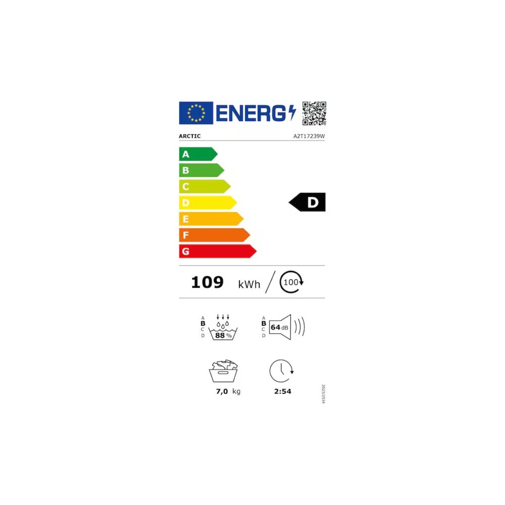 Uscător de rufe Arctic A2T17239W, 7 kg, 15 programe, Clasa D - imagine 5