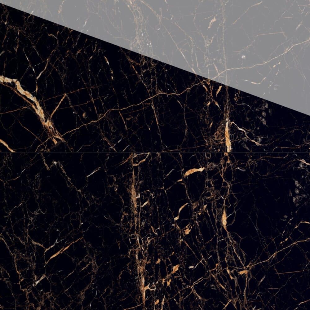 Gresie Golden Black 120x60 cm, aspect marmură neagră - imagine 1