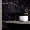 Gresie Golden Black 120x60 cm, aspect marmură neagră - imagine 2