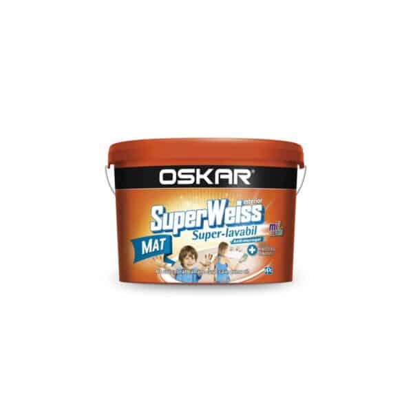 Vopsea lavabilă interior Oskar SuperWeiss Mat, 2.5L - imagine 1