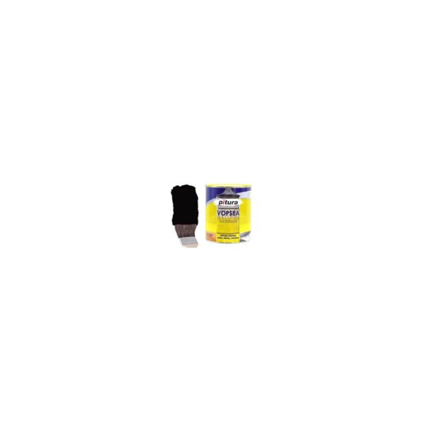 Vopsea lucioasă Pitura, Negru, 0.6 L - imagine 1
