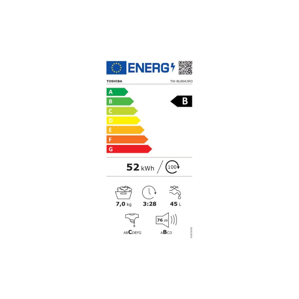 Mașină de spălat rufe Toshiba TW-BL80A2, 7 kg, Origin Inverter, Clasa B - imagine 5
