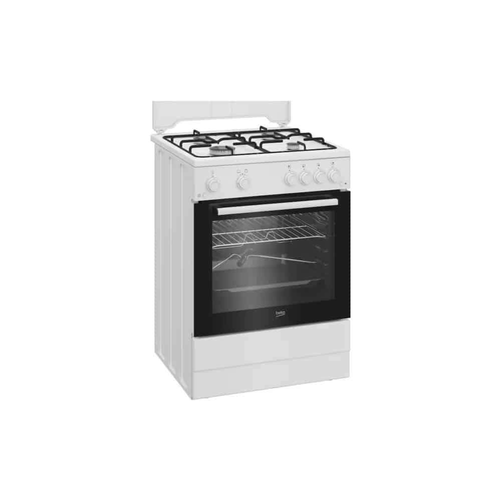 Aragaz Beko FBGT62110GWO, 4 Arzătoare, Gaz, Rotisor, Alb - imagine 2