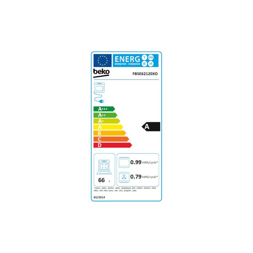 Aragaz Beko FBSE62120XD, 4 Arzătoare, Cuptor Electric, 66 L, Clasa A, Inox - imagine 5
