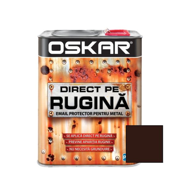 Email metal Oskar Direct pe Rugină, Maro Ciocolatiu Mat, 2.5L - imagine 1