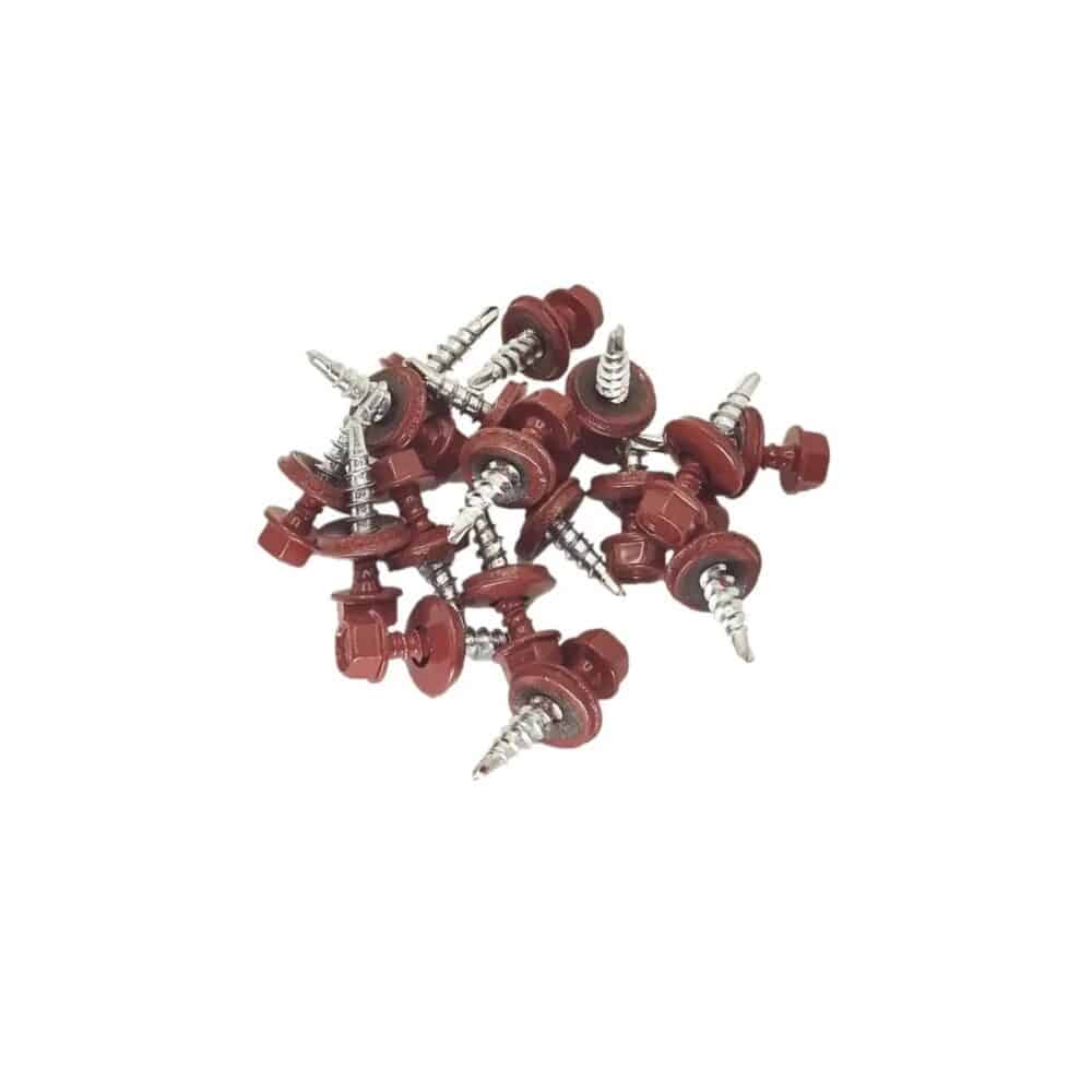Șurub autoforant Sentosa 4.8 x 25 mm, cap hexagonal, RAL 3011 pentru tablă - imagine 3