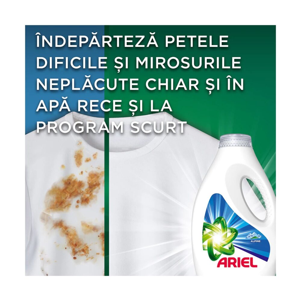 Detergent lichid Ariel Alpine, 80 spălări, 3.6 l - imagine 2