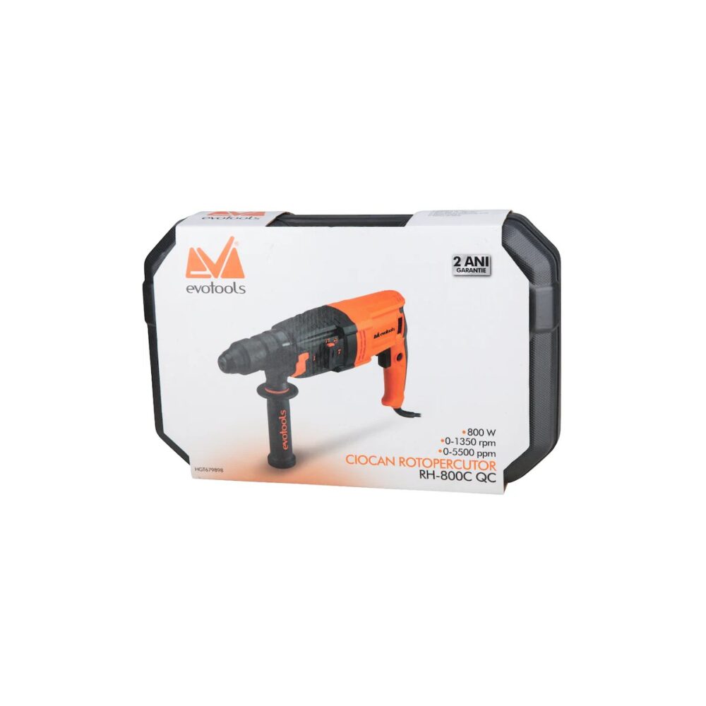Ciocan rotopercutor Evotools RH-800C QC, 800W - imagine 4