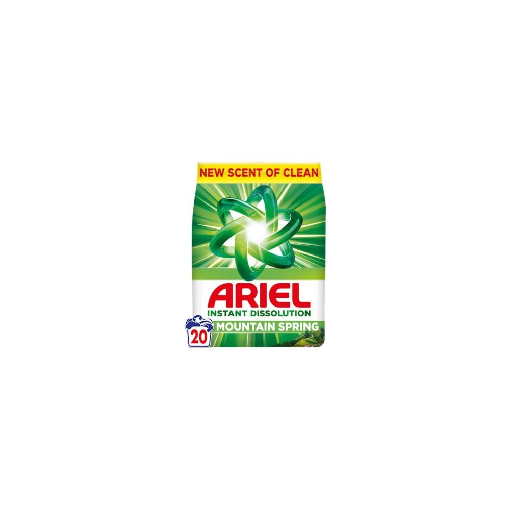 Detergent pudră Ariel Mountain Spring, 20 spălări, 1.3 kg - imagine 1