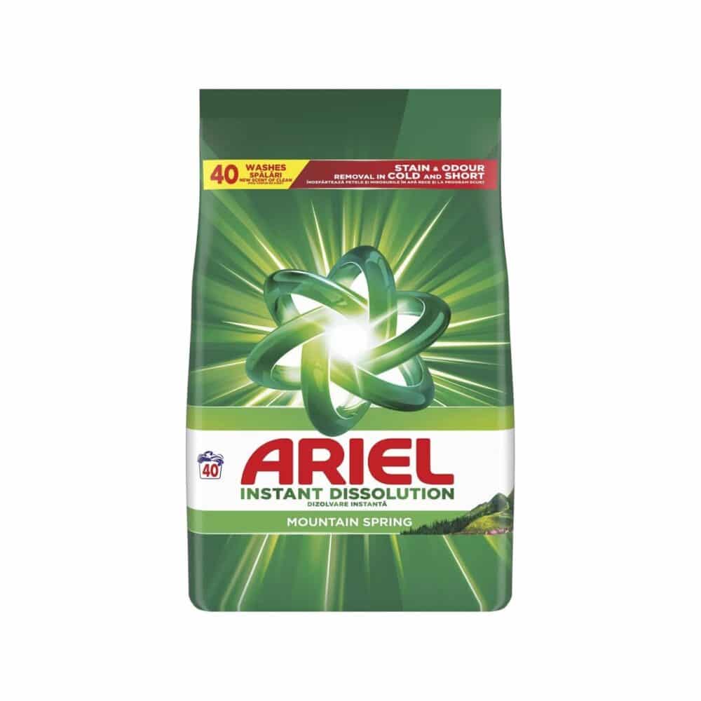 Detergent pudră Ariel Mountain Spring, 40 spălări, 2.6 kg - imagine 3