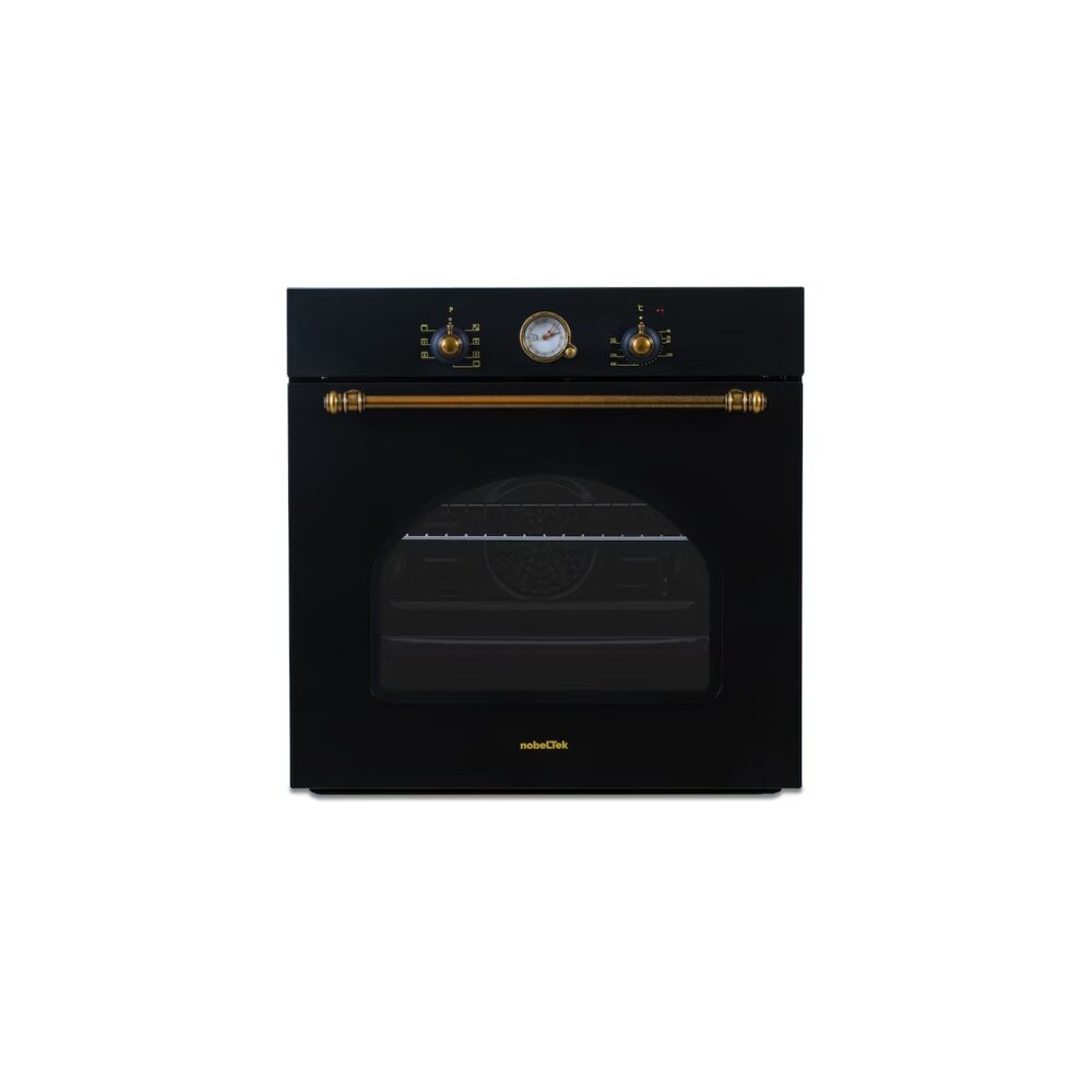 Cuptor încorporabil electric Nobeltek NBIO-975DRANT, 60 l, Clasa A, Negru Rustic - imagine 1