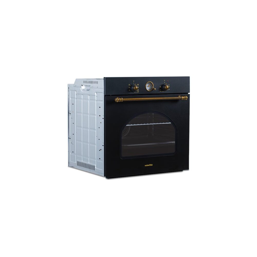 Cuptor încorporabil electric Nobeltek NBIO-975DRANT, 60 l, Clasa A, Negru Rustic - imagine 3