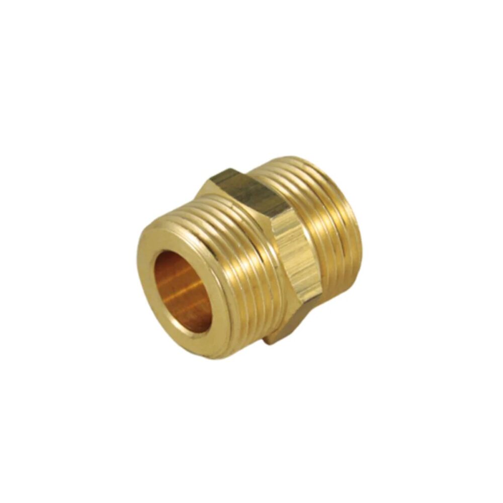 Niplu dublu din alamă 1 inch - imagine 1