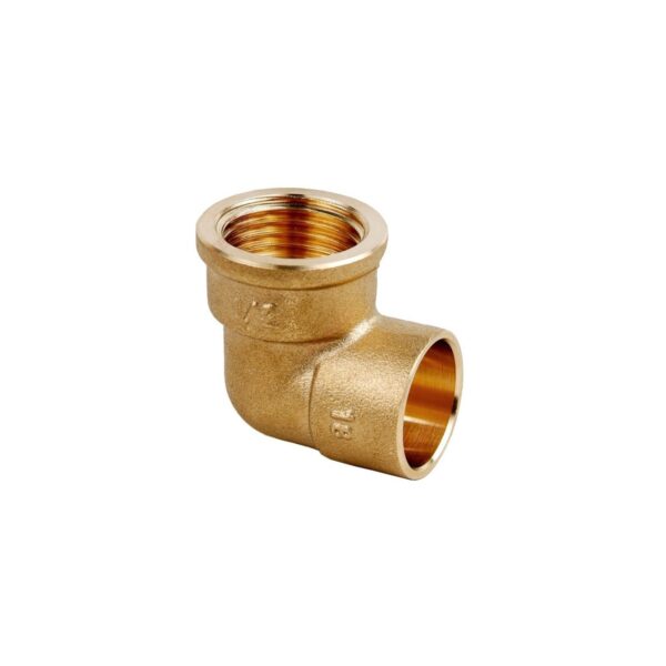 Cot alamă 1/2" FI x 15 mm pentru instalații - imagine 1