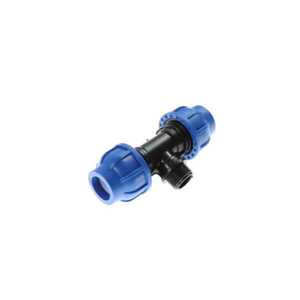 Teu compresiune PEHD 20 mm x 1/2" FE x 20 mm - imagine 1