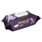 Șervețele umede pentru bebeluși Babysoft Super Soft, 120 bucăți, cu capac