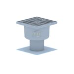 Sifon pardoseală înalt ANI Plast, ieșire verticală Ø50 mm, grilă 100x100 mm