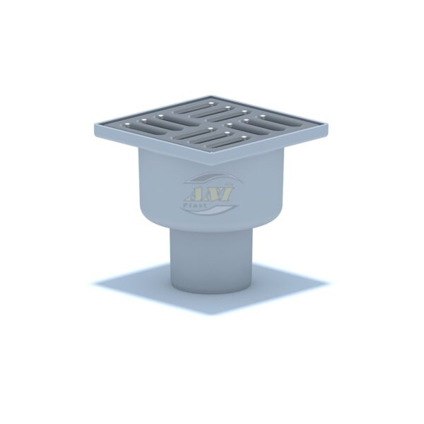 Sifon pardoseală înalt ANI Plast, ieșire verticală Ø50 mm, grilă 100x100 mm - imagine 1