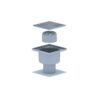 Sifon pardoseală înalt ANI Plast, ieșire verticală Ø50 mm, grilă 100x100 mm - imagine 2