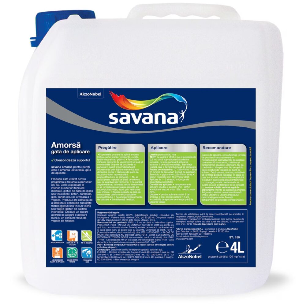 Amorsă pentru pereți Savana gata de aplicare, 4L - imagine 1