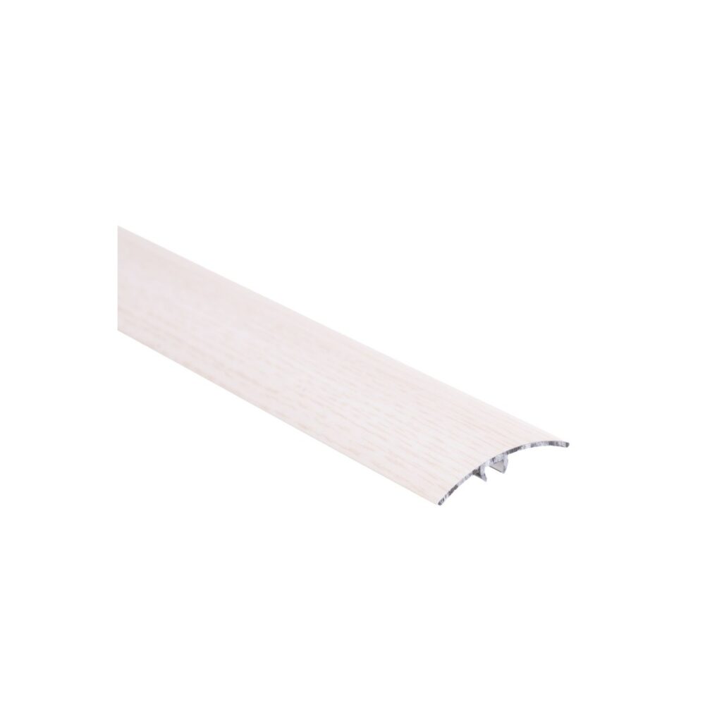 Profil trecere aluminiu pentru parchet, stejar alb, 41 mm x 90 cm - imagine 1