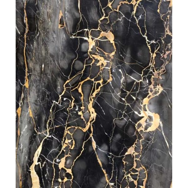 Panel decorativ autoadeziv, model marmură negru cu auriu - imagine 1