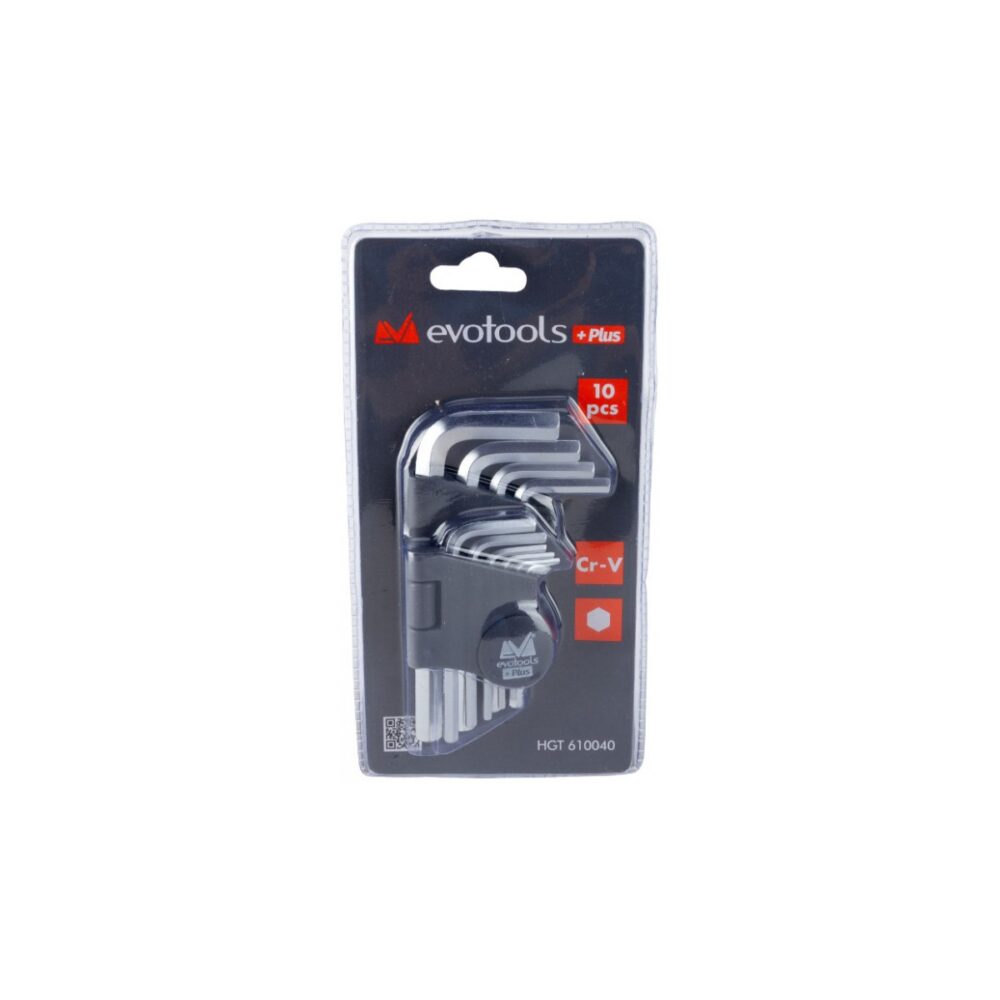 Set 10 chei imbus Evotools Plus HGT610040, Cr-V, 1.5-10 mm - imagine 2