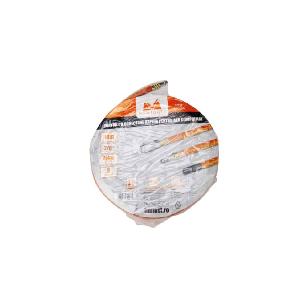 Furtun aer comprimat Evotools HGT630080, 10 m, 3/8 inch, 20 bar - imagine 3