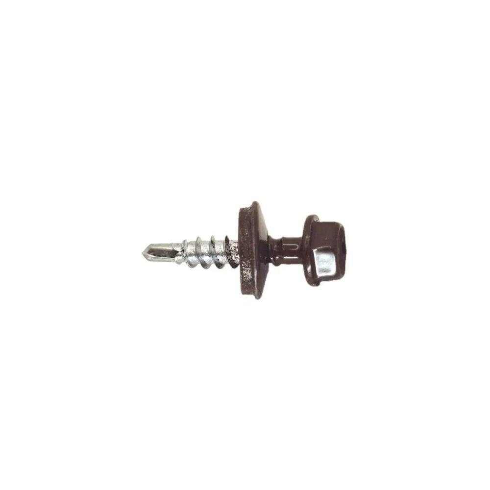 Șurub autoforant pentru tablă Sentosa, cap hexagonal, 4.8 x 25 mm, RAL 8017 - imagine 2