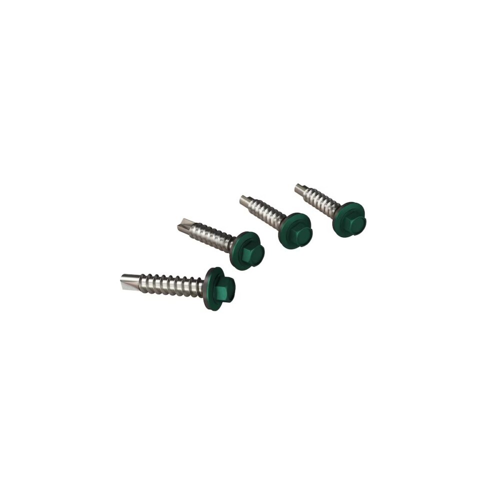 Șurub autoforant pentru tablă 4.8 x 19 mm, GT3, RAL 6005, Metal International - imagine 1