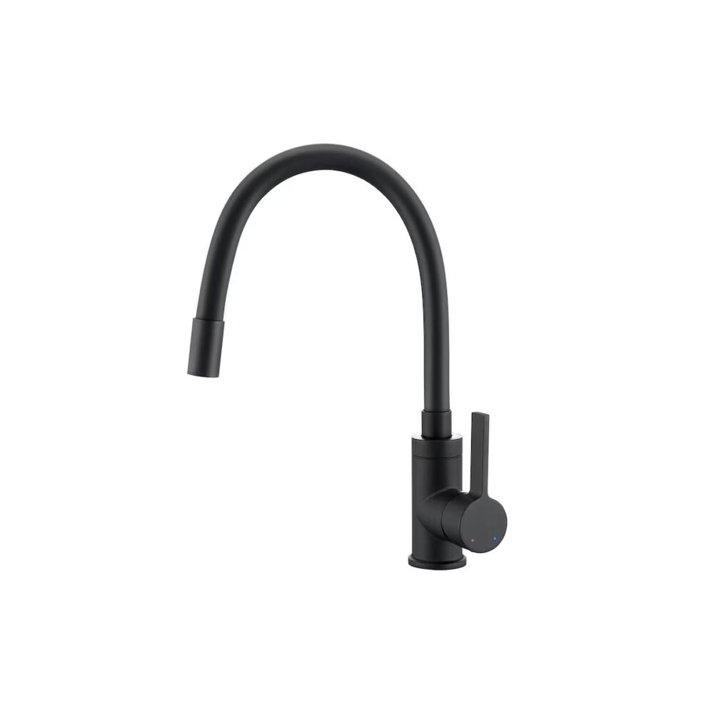 Baterie bucătărie Honest HGT680338, monocomandă, negru mat - imagine 1