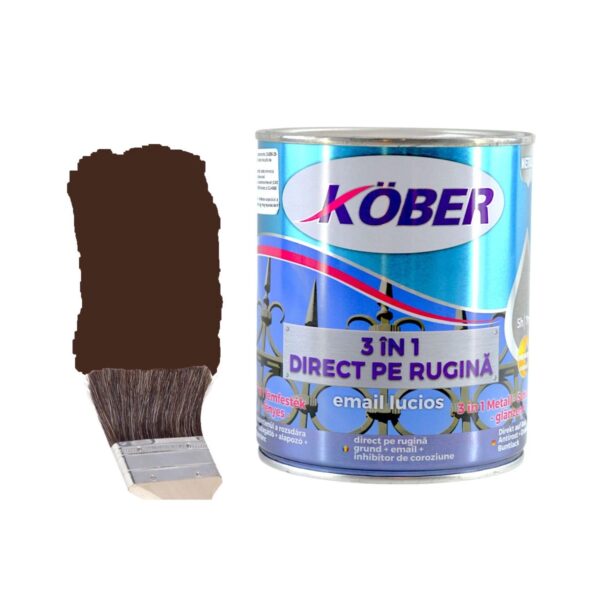 Vopsea email 3 în 1 Kober Direct pe Rugină, Cupru, 2.5L - imagine 1