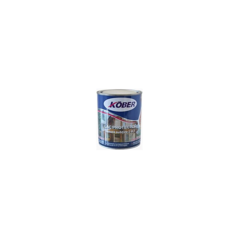 Lac protector pentru lemn Kober, lazură subțire 2 în 1, incolor, 0.75L - imagine 1