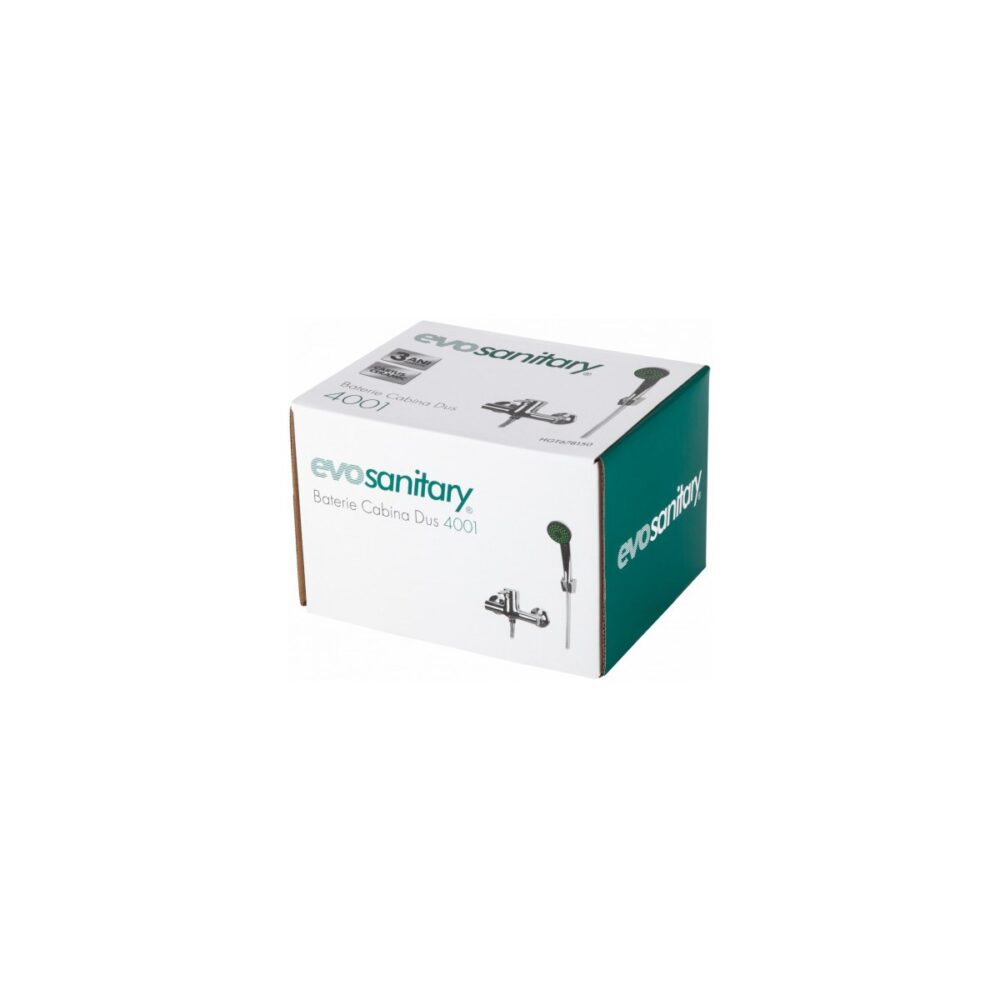 Baterie cabină duș Evosanitary 4001 HGT678150, monocomandă, cartuș ceramic, set duș inclus - imagine 2