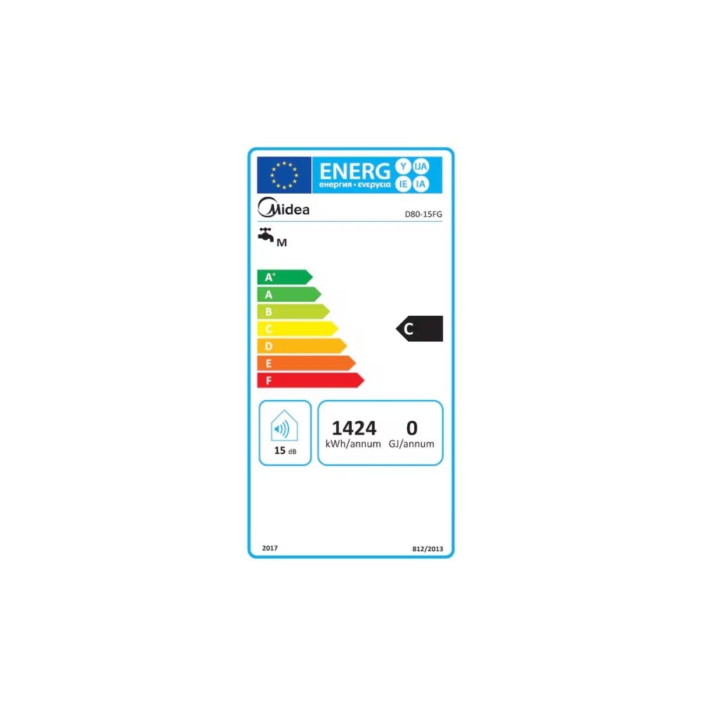 Boiler electric vertical Midea D80-15FG, 80 litri, Tehnologie MegaWater - imagine 4