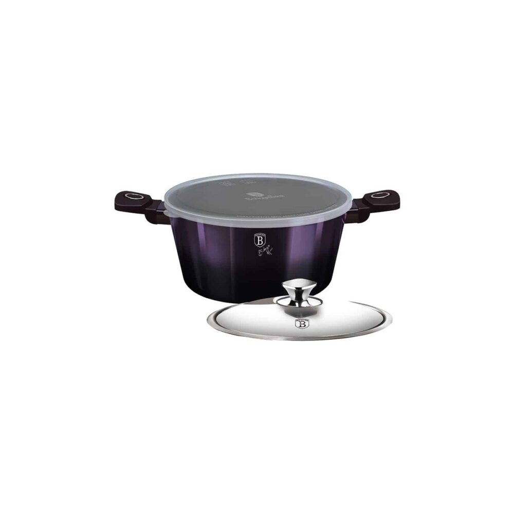 Oală cu capac Berlinger Haus Purple Eclipse BH-6630, 6.1L, 28 cm - imagine 1