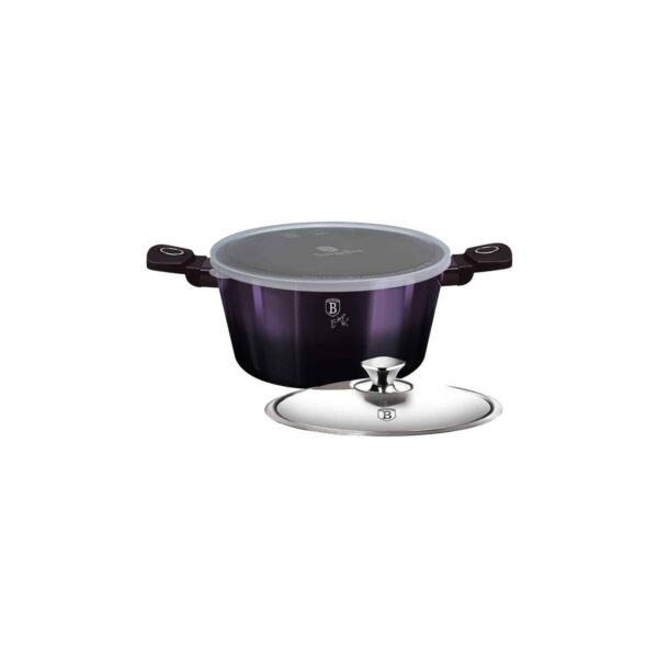 Oală cu capac Berlinger Haus Purple Eclipse BH-6630, 6.1L, 28 cm - imagine 1