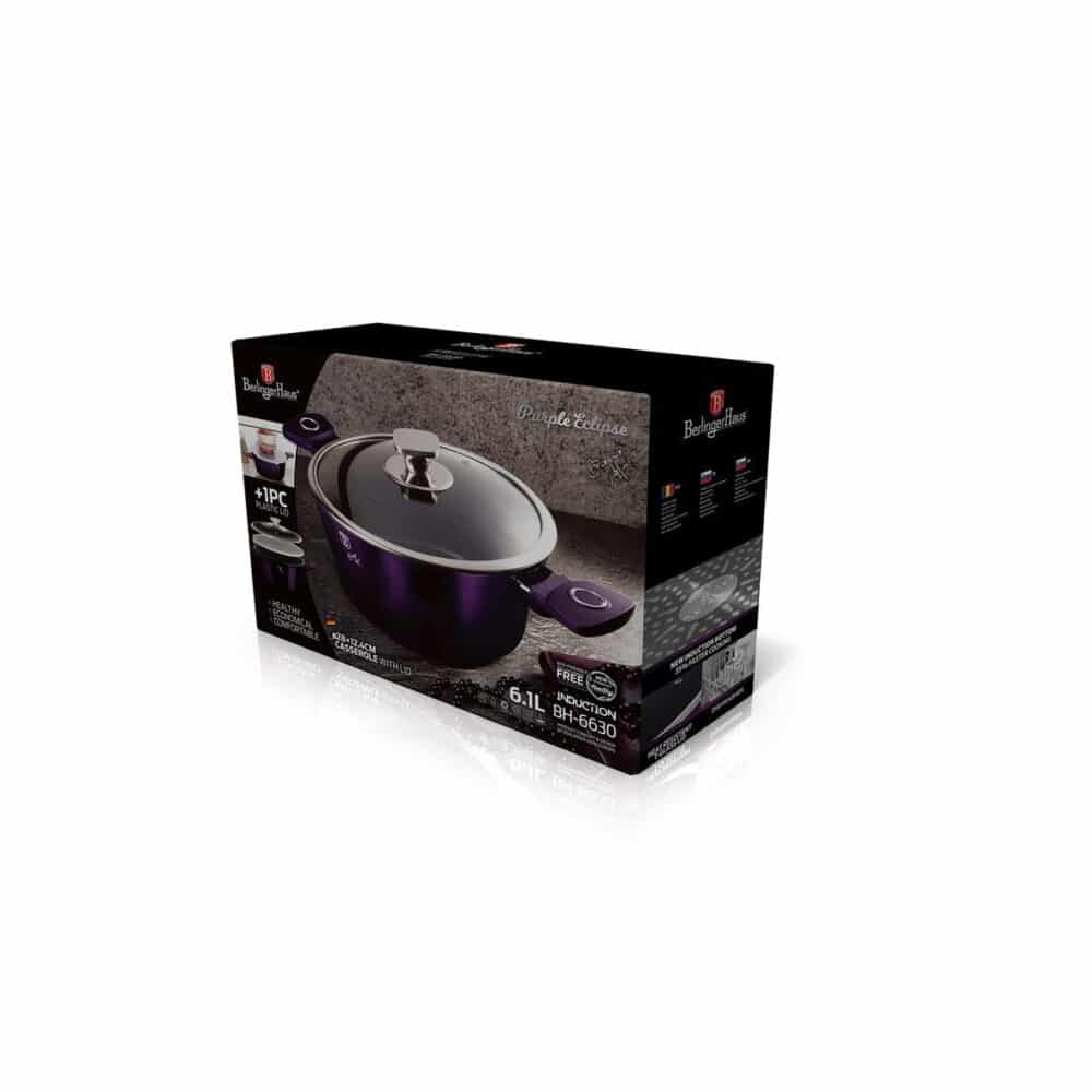 Oală cu capac Berlinger Haus Purple Eclipse BH-6630, 6.1L, 28 cm - imagine 2