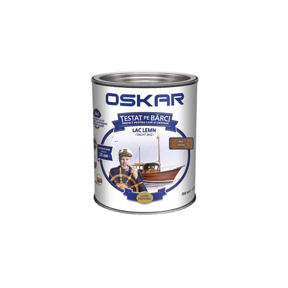 Lac pentru lemn Oskar Yacht 3în1, culoare nuc închis, 0.75L - imagine 1