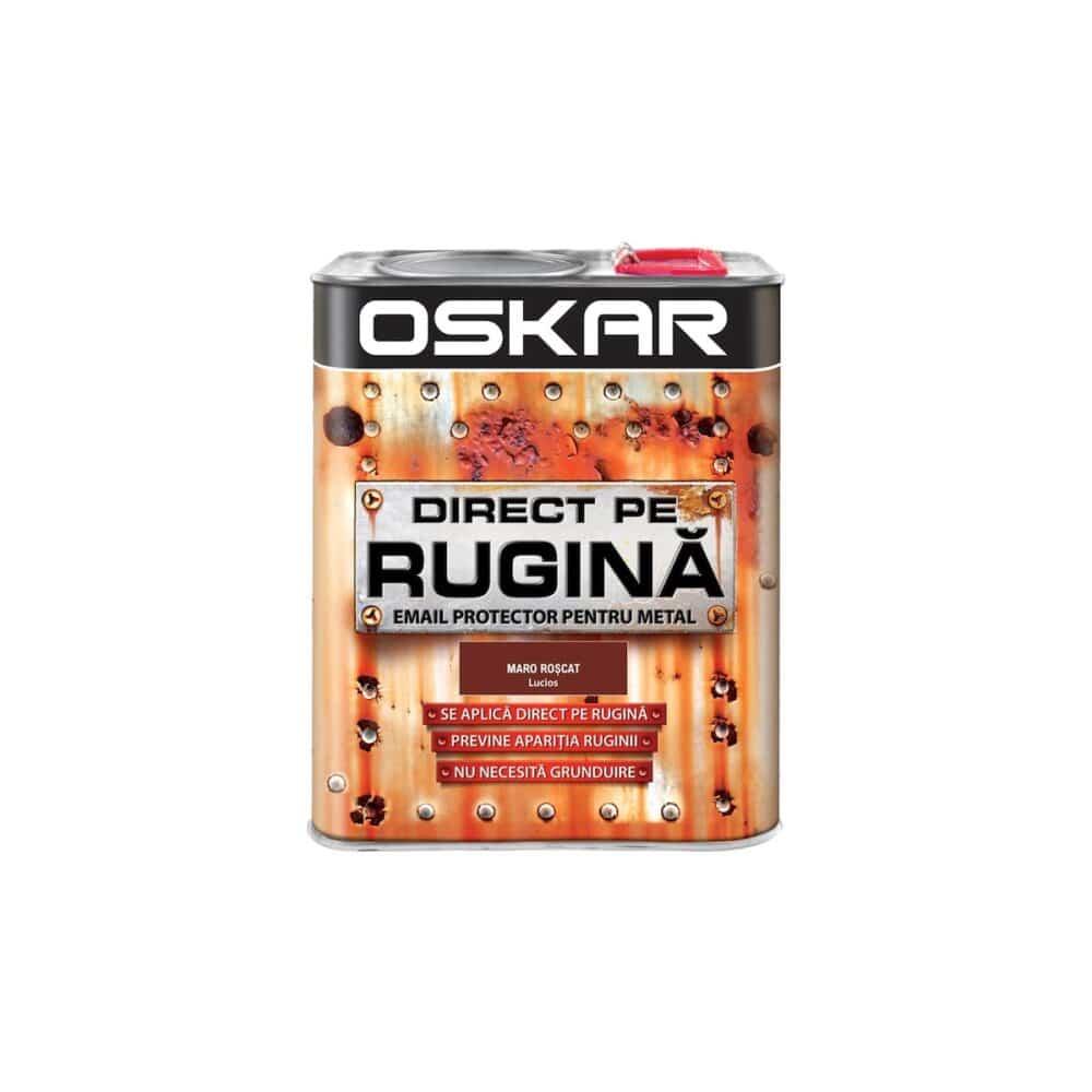 Email protector pentru metal Oskar Direct pe Rugină, Maro Roșcat Lucios, 2.5L - imagine 1