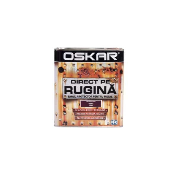 Email protector metal Oskar Direct pe Rugină, Vișiniu Lucios, 2.5L - imagine 1