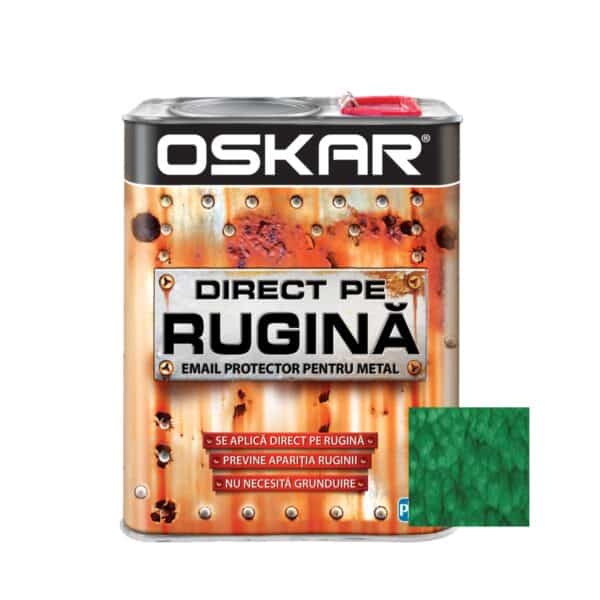 Vopsea metal Oskar Direct pe Rugină, Verde Lovitură de Ciocan, 0.5L - imagine 1