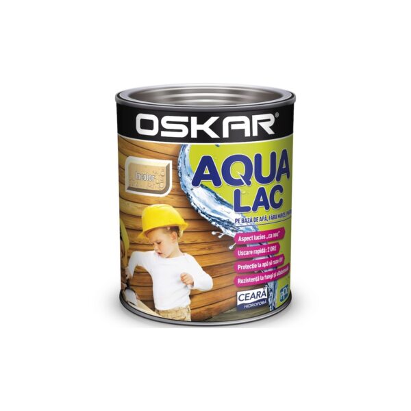 Lac pentru lemn Oskar Aqua Lac, incolor, lucios, 2.5L - imagine 1