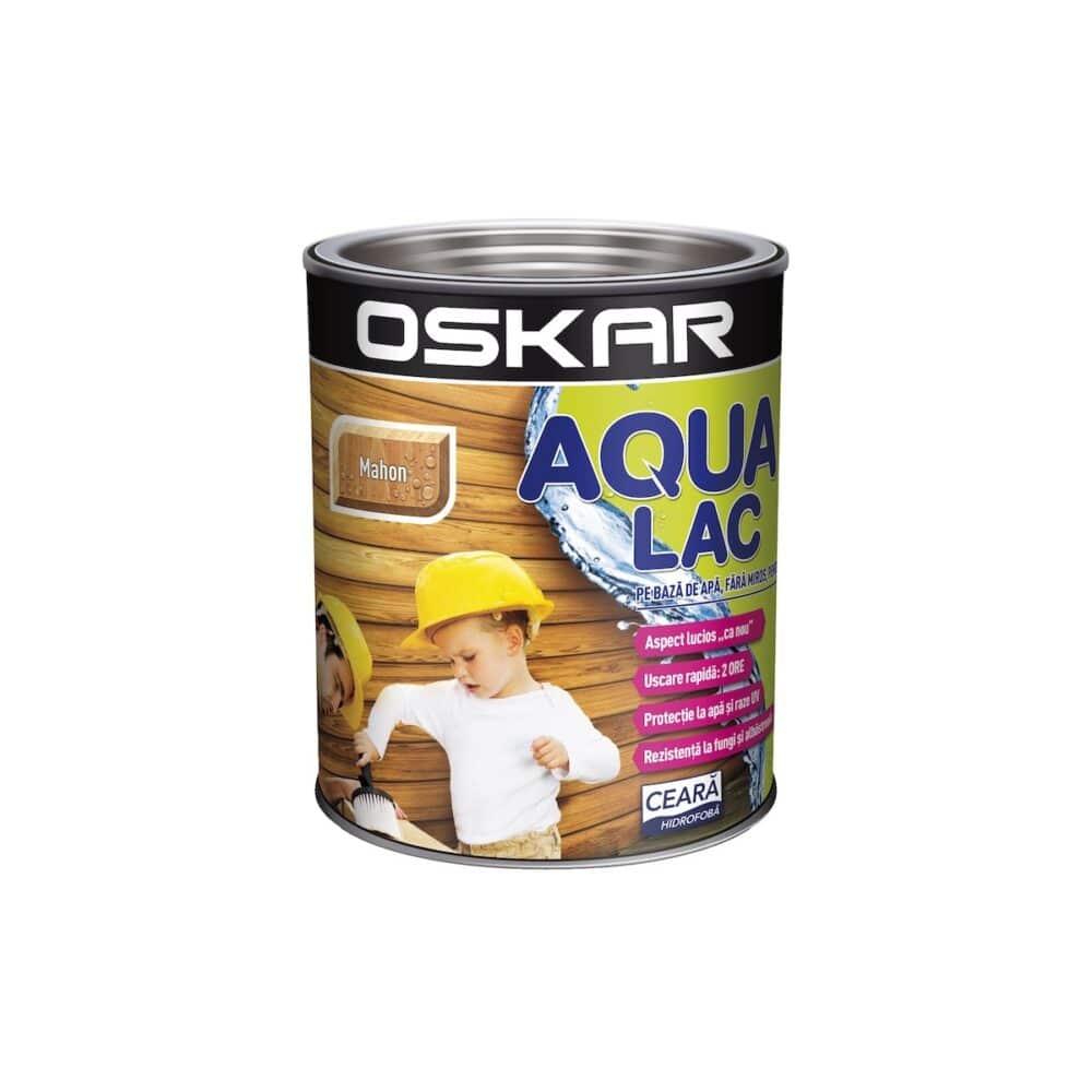 Lac pentru lemn Oskar Aqua Lac, Mahon, 2.5L - imagine 1