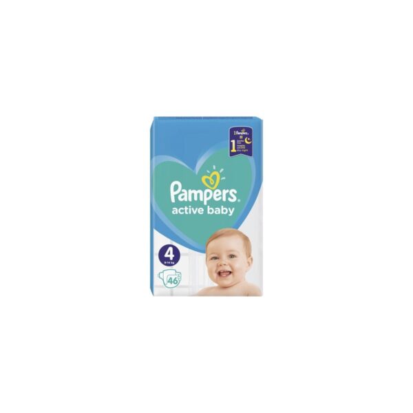 Scutece Pampers Active Baby, Mărimea 4, 9-14 kg, 46 bucăți - imagine 1