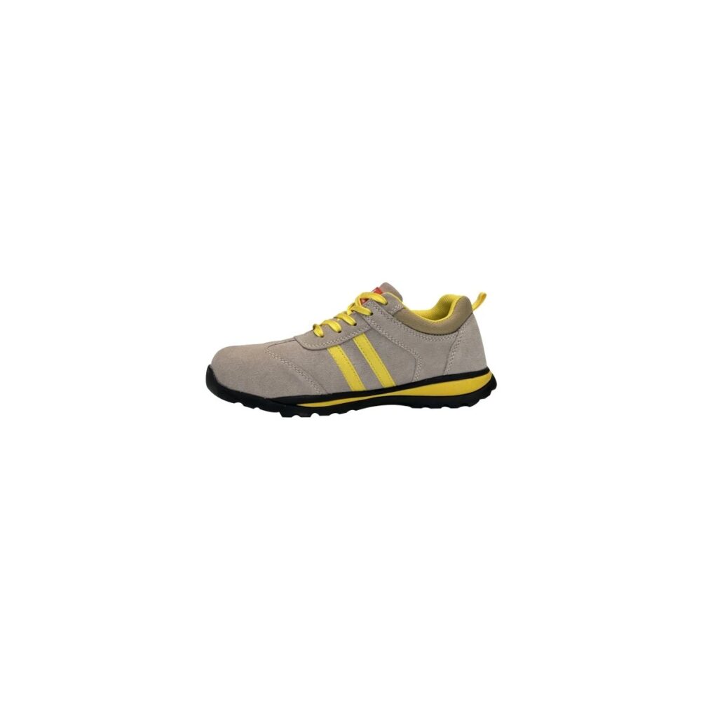 Pantofi de protecție sport Evotools S1P SRA, Velur, Gri/Galben - imagine 1