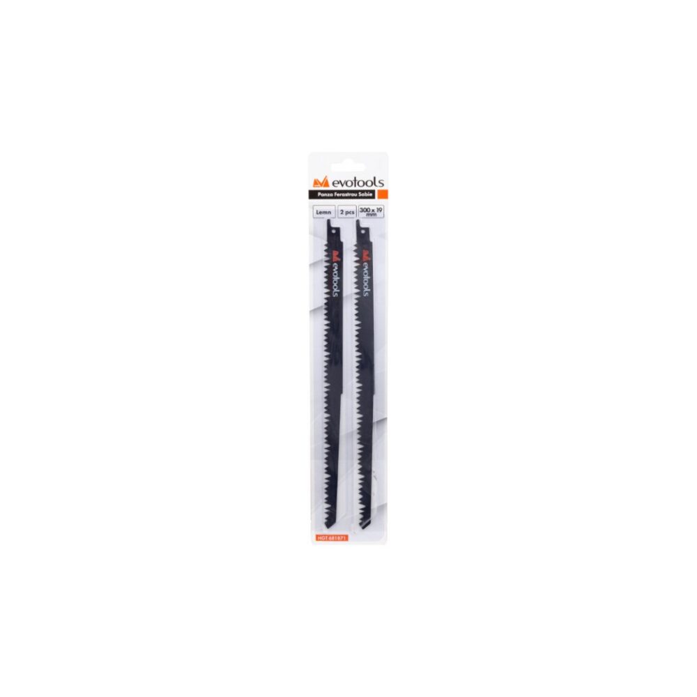 Pânză fierăstrău sabie EvoTools HGT681871, pentru lemn, 300 mm, set 2 bucăți - imagine 2